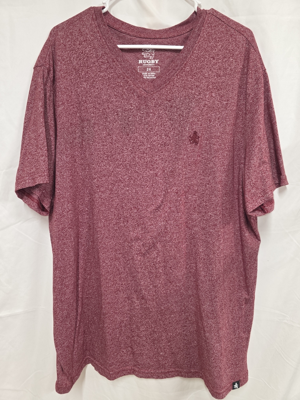 Rugby Men's Short-Sleeve V-Neck Tee — Heather Wine